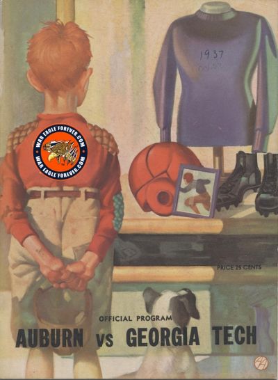 1937 Auburn-Georgia Tech Football Program