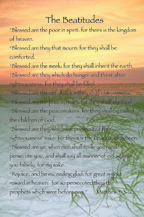 Beatitudes Scripture Poster  (Art by Cheryl Rogers)