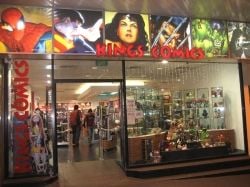 The eyecatching frontage to Kings Comics