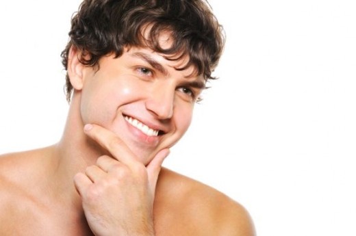 handsome man perfect skin