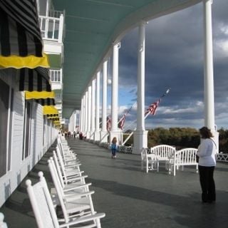 The Grand Hotel is known for it's very, very long porch.