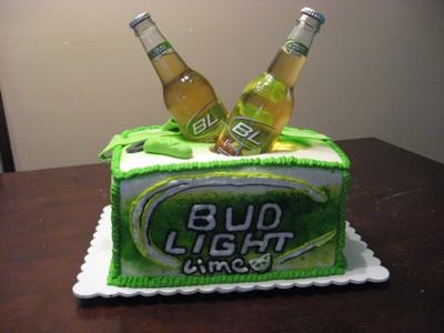 They claim that this one is easy? Fromhttp://www.easy-cake-ideas.com/beer-cake1.html