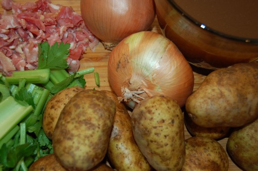 Potatoes, Corn, Onions and Celery Potatoes, Corn, Onions and Celery