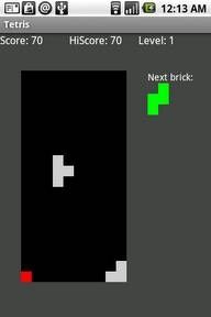 Tetris game in simple project