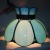Vintage- Robin's Egg Blue Slag Glass Hanging Lamp Vintage- Robin's Egg Blue Slag Glass Hanging Lamp
