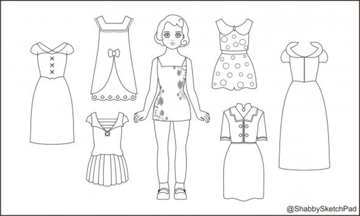 Download Paper Dolls Coloring Page | HubPages