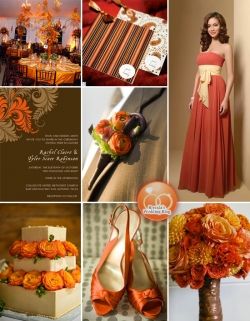 Orange Wedding Color Scheme