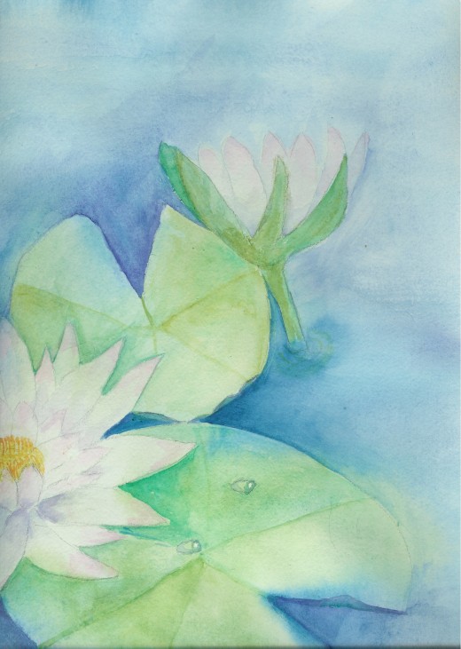 Mothering Sunday card I painted for my Mum.