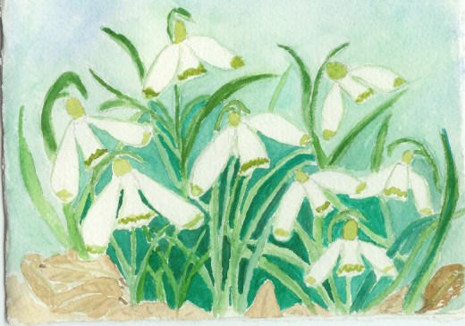 Snowdrop Mother's Day card