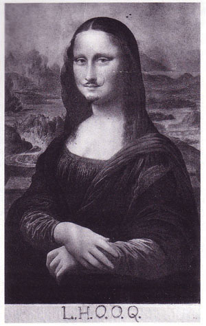 L.H.O.O.Q. by Marcel Duchamp.