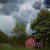 Summer storm building over a New Paltz barn. 