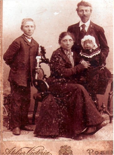 Babcia as a baby with her parents and stepbrother. 1904 The resemblance between my great-grandmother and my aunt is amazing.