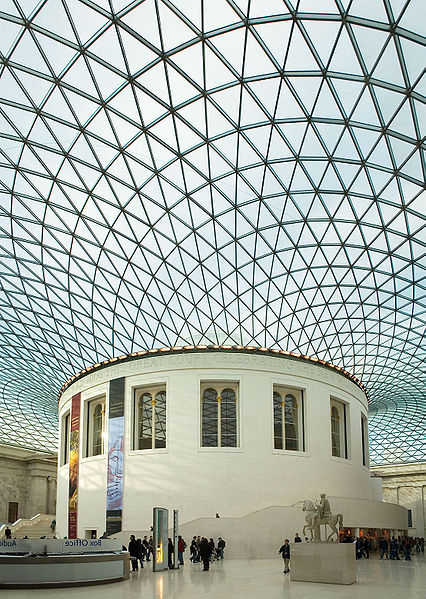 The Reading Room, and the new (2000) Great Court roof, at the British Museum
