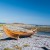 A recreation of a Viking boat.