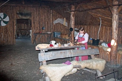 A recreation of a Viking home.