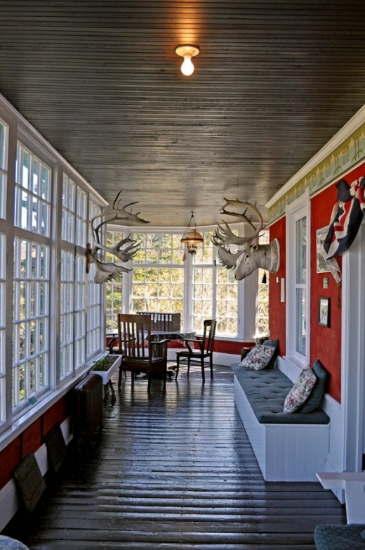 This is the sun porch in Grenfell's St. Anthony home.