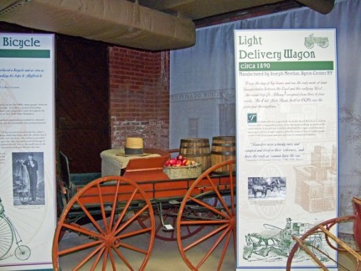 An 1890s light delivery wagon.