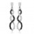 10k White Gold Black Diamond Infinity Earrings (1/4 cttw)