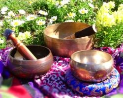 Metal Tibetan chakra balancing bowls