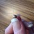 I match the ends of the cord and slide the beads on, making sure both strands go through the beads. I match the ends of the cord and slide the beads on, making sure both strands go through the beads.