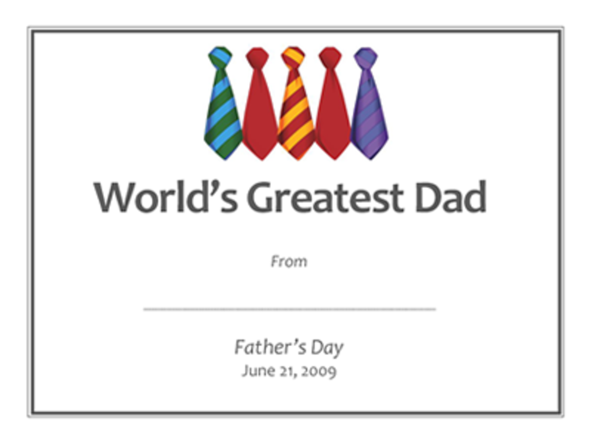 Father's Day Gift Ideas Free Printable Gift Certificates