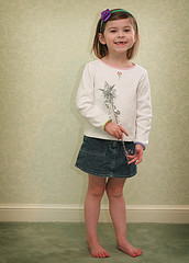 Child with knock knees.