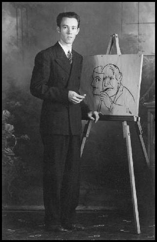 H. Mendell, a Chalk Artist in 1941