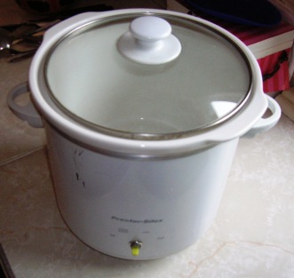 my slow cooker, well-used