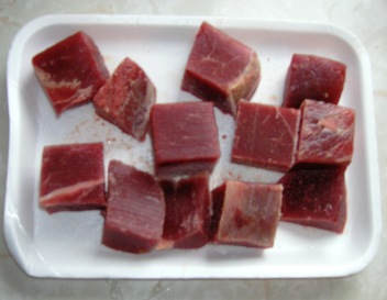 diced beef