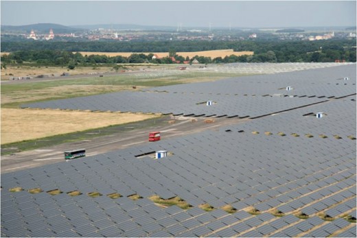 Waldpolenzsolar, a massive commercial solar powered electricity plant in Germany