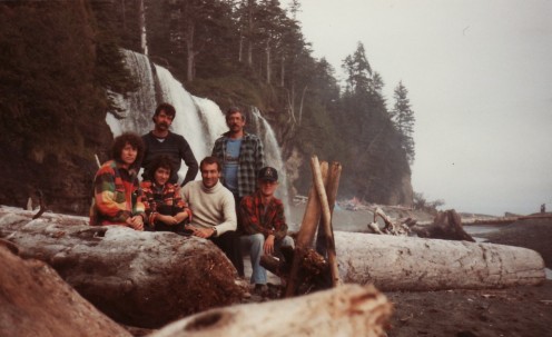 Our group of hikers at Tsusiat Falls, in 1985