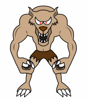 Cartoon werewolf