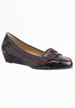 1940's Reptile Low Wedge Shoes