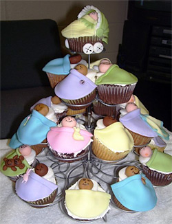Cupcakes for a Baby Shower