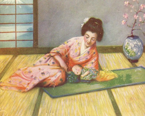 Japanese mother with baby