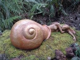 This amazing snail girl looked beautiful laying on a mossy rock surrounded by serenity.