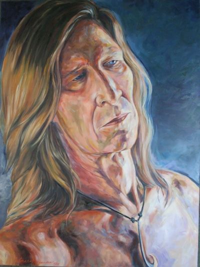 "Mr. Magnusen" 36x48x2 oil on canvas by Kathy Ostman-Magnusen