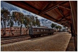 platform view of the first railway station of Tel Aviv