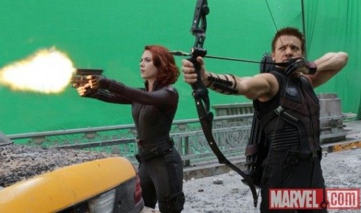 Black Widow and Hawkeye
