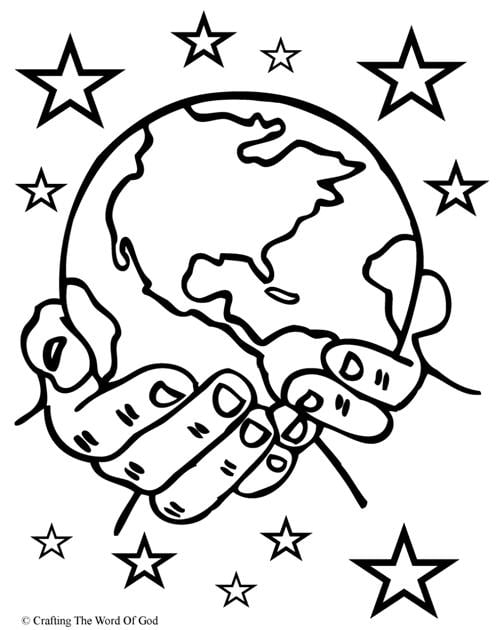 God The Creator- Coloring Page