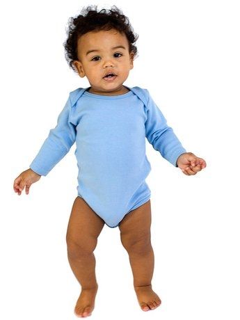 American Apparel Infant Baby Rib Long Sleeve One-Piece