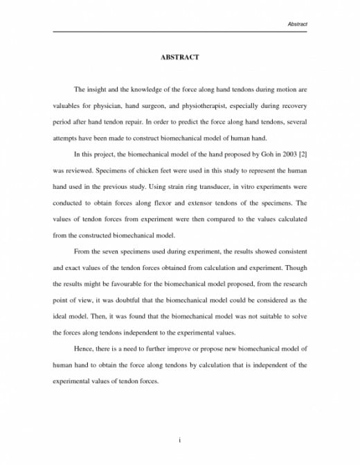 Example of research paper with abstract