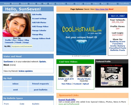 My MySpace Profile