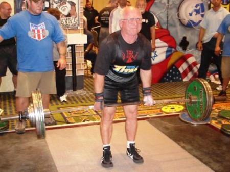 71 year old powerlifter Ron Edwards.