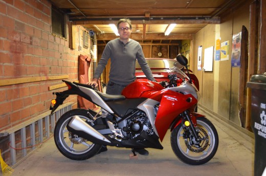 Selfie of me standing by my new 2012 Honda CBR250R!