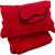 Sofia Cashmere Women's Cable Knit Travel Set (Red) Sofia Cashmere Women's Cable Knit Travel Set (Red)
