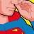 Superman picks his nose. Superman picks his nose.