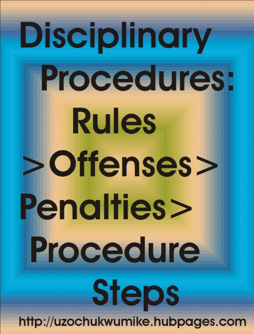 The disciplinary procedures in management: rules, offenses, penalties and procedure steps 