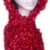 This scarf for neck or head, was created using Red 'Feathers' yarn, and is 20cm wide x 190 cm total length, including Red &amp; Silver beading, and 17cm fringing each end. (Code 2a)