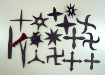 Different types shuriken stars